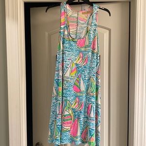 Lily Pulitzer sailboat dress - pink, blue, sailboats